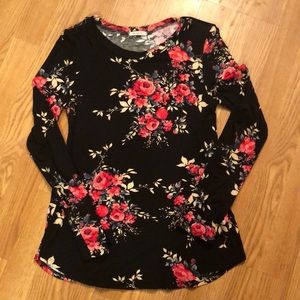 Long sleeve floral shirt